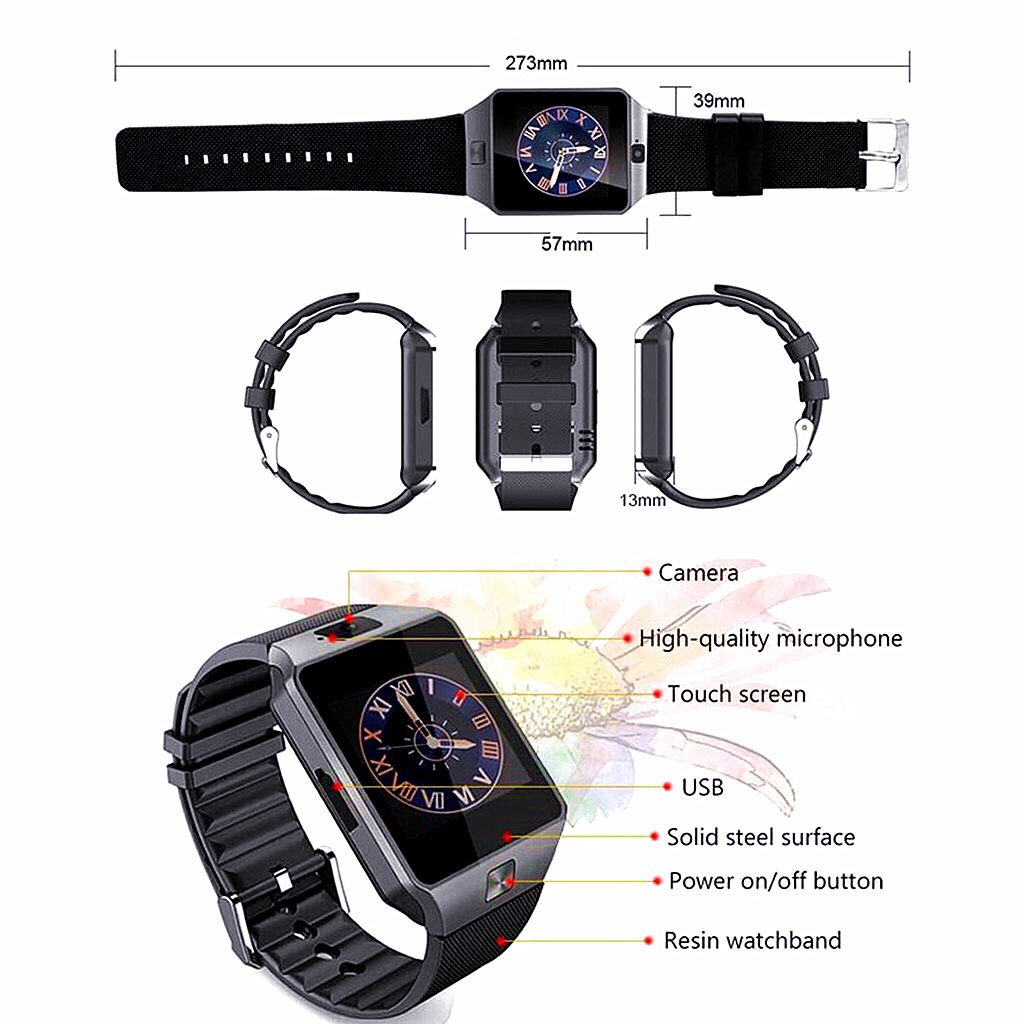 Wholesale Electronics DZ09 Sim Card SmartWatch 3g 4g smartphone Camera Video Call Wifi Reloj inteligente bluetooth Smart Watch